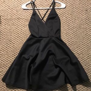 Strappy Black Semi-formal Dress